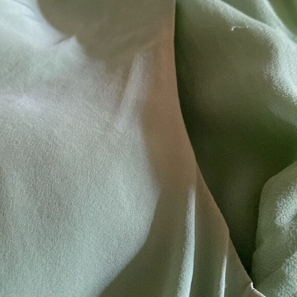 Tibi Eco Cape Green Silk Sleevless Shift Size 8 - Picture 8 of 9